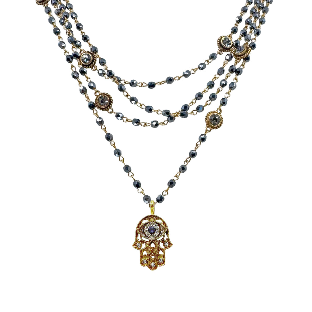 Magdalena in Hematite-Virgins Saints and Angels-Swag Designer Jewelry