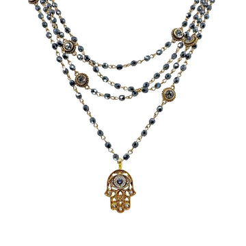 Magdalena in Hematite-Virgins Saints and Angels-Swag Designer Jewelry