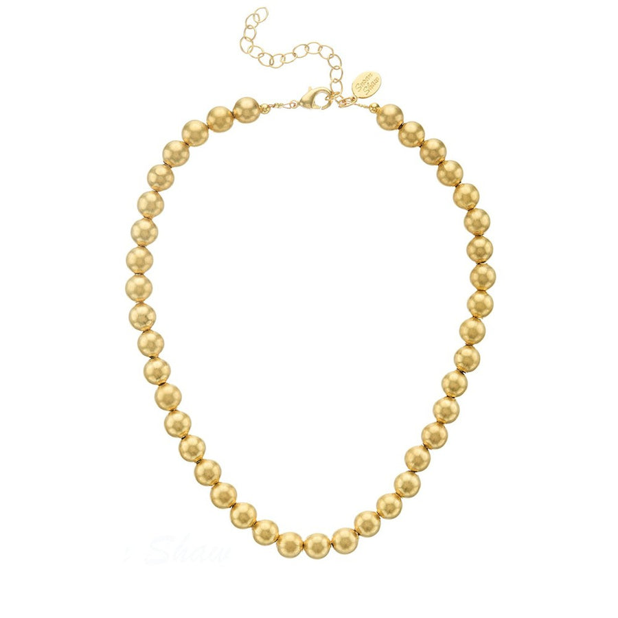 Mini Margaret Gold Bead Necklace-Susan Shaw-Swag Designer Jewelry