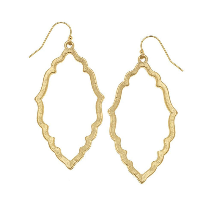 Open Cut Dangle Earrings in Gold-Susan Shaw-Swag Designer Jewelry