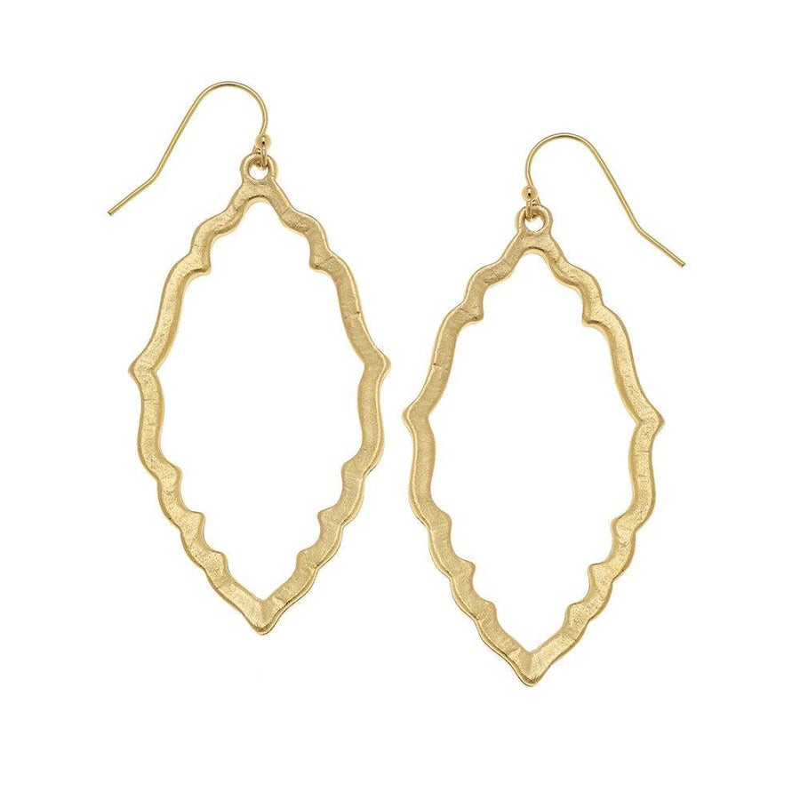 Open Cut Dangle Earrings in Gold-Susan Shaw-Swag Designer Jewelry