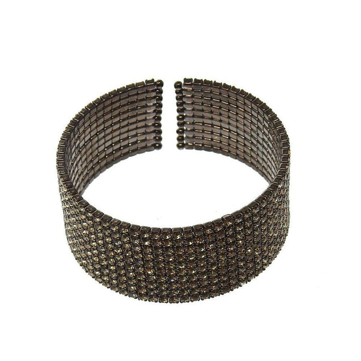 Pave Hematite Crystal Cuff-Swag Designer Jewelry-Swag Designer Jewelry