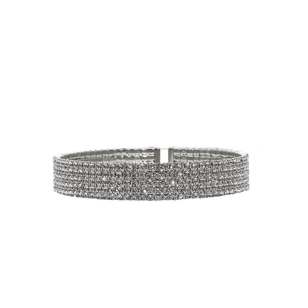 Pave Silver Crystal Cuff-Swag Designer Jewelry-Swag Designer Jewelry