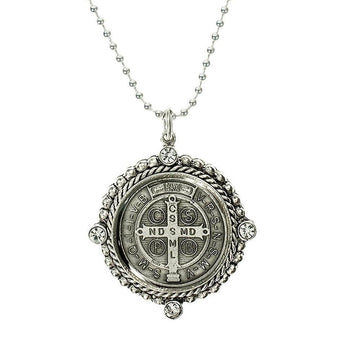 San Benito Charm in Gold-Virgins Saints and Angels-Swag Designer Jewelry