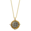 San Benito Charm in Gold-Virgins Saints and Angels-Swag Designer Jewelry