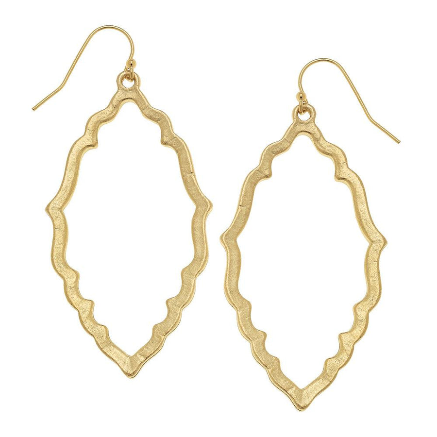 Scalloped Oval Earrings-Susan Shaw-Swag Designer Jewelry