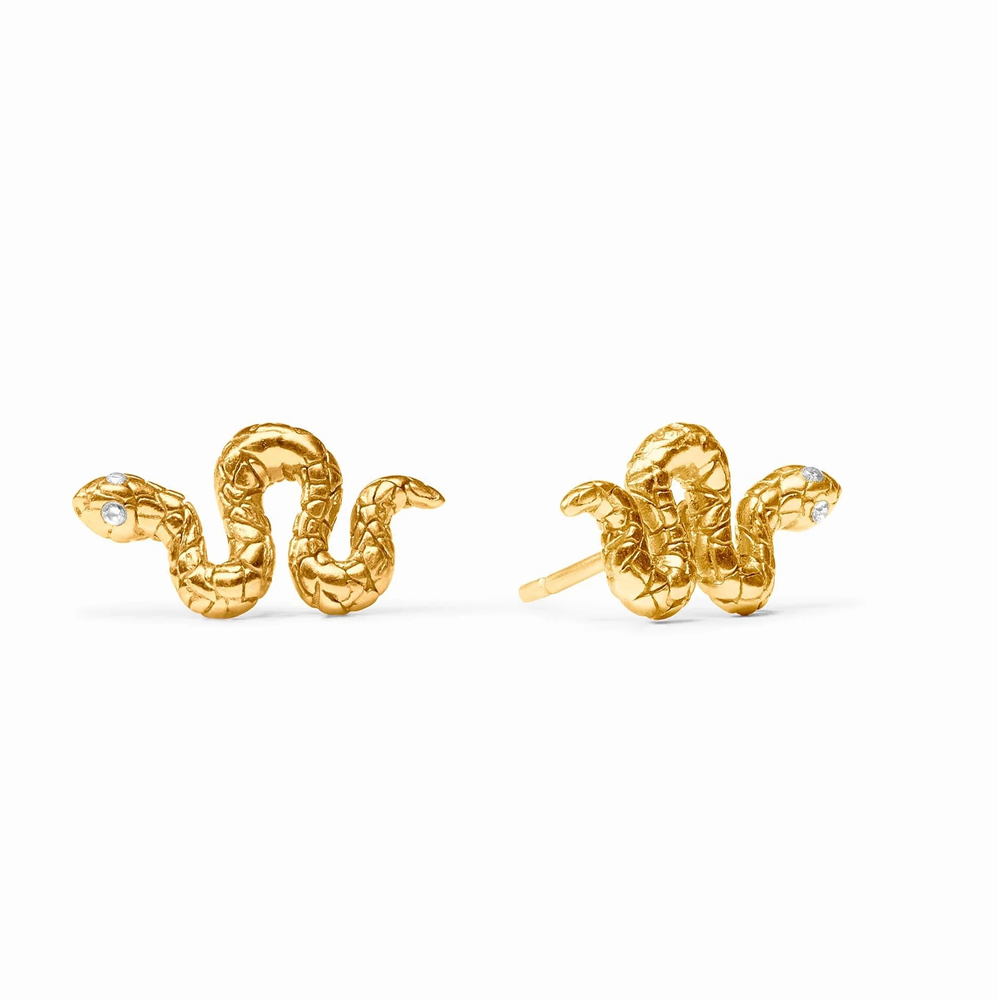 Snake Stud Earrings-Julie Vos-Swag Designer Jewelry