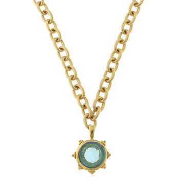 Venetian Glass Coin Intaglio Necklace-Susan Shaw-Swag Designer Jewelry