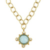 Venetian Glass Fleur De Lis Intaglio Necklace-Susan Shaw-Swag Designer Jewelry