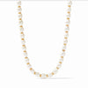 Elegant Marbella Pearl Necklace with 18k gold accents.

