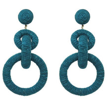 Triple Tiered Silk Hoop Earrings-Suzanna Dai-Swag Designer Jewelry