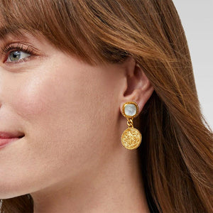 Trieste Coin Statement Earring-Julie Vos-Swag Designer Jewelry