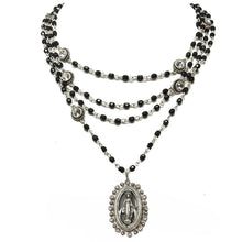 Magdalena Silver Jet Clear, Assorted Medals-Virgins Saints and Angels-Swag Designer Jewelry